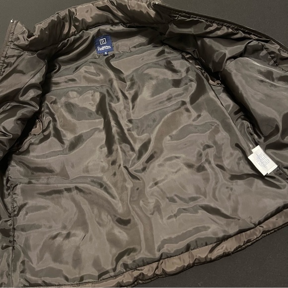 Reitmans Brown Quilted Puffer Vest Zip Front Utility Pockets Medium - Picture 6 of 11